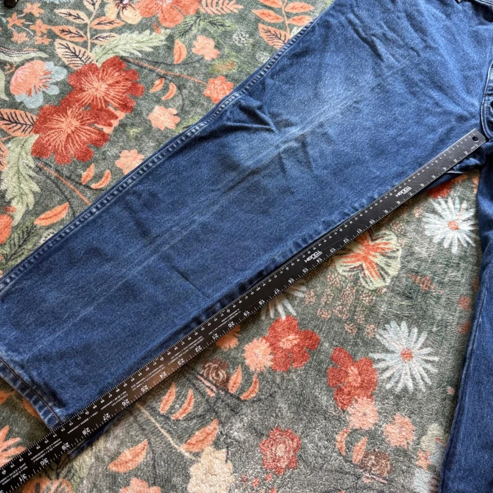 Wrangler FR Flame Resistant Relaxed Fit Jeans Dark Wash Blue 40x30 HRC2 2112